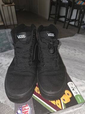 Vans Men’s Black High-Top Canvas Sneakers